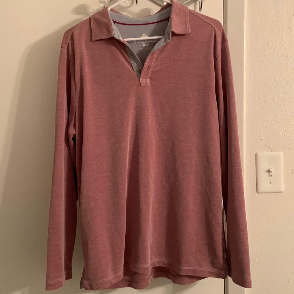 Men’s Red/Pink Tommy Bahama Long Sleeve Polo